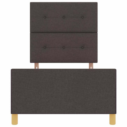 Bedframe met hoofdeinde Donkerbruin 100 x 200 cm Stof