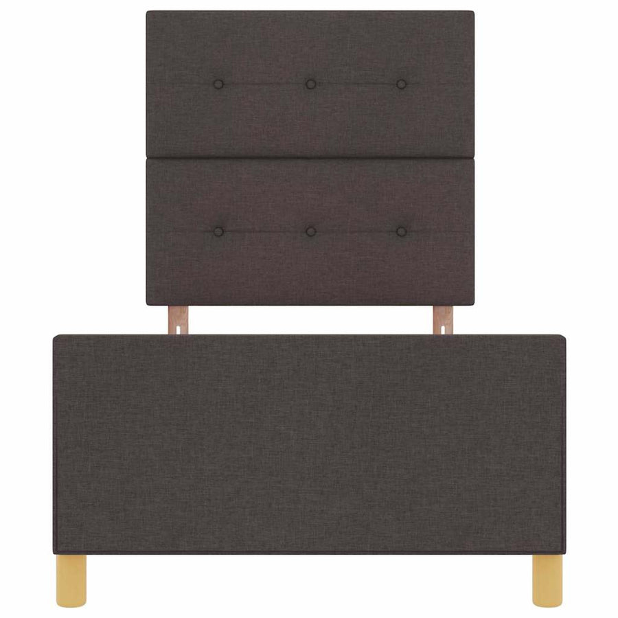Bedframe met hoofdeinde Donkerbruin 100 x 200 cm Stof