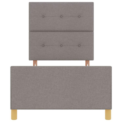 Bedframe met hoofdeinde Taupe 100 x 200 cm Stof