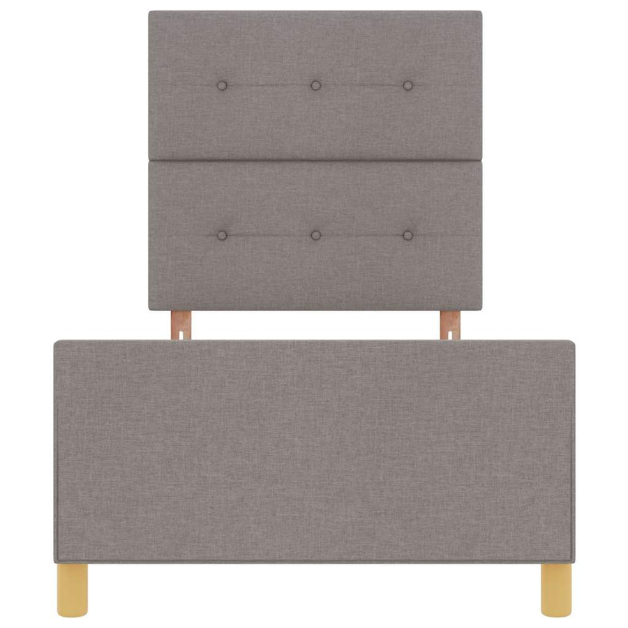 Bedframe met hoofdeinde Taupe 100 x 200 cm Stof