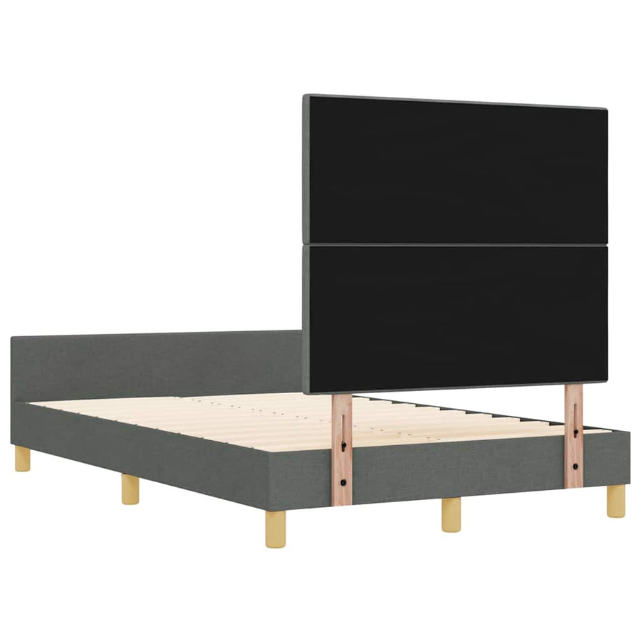 Bedframe met hoofdeinde Donkergrijs 120 x 190 cm Stof