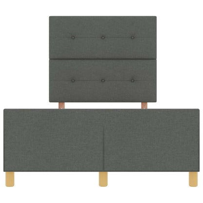Bedframe met hoofdeinde Donkergrijs 120 x 190 cm Stof