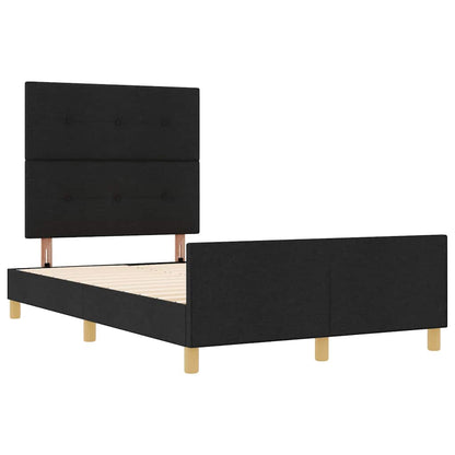 Bedframe met hoofdeinde Zwart 120 x 190 cm Stof