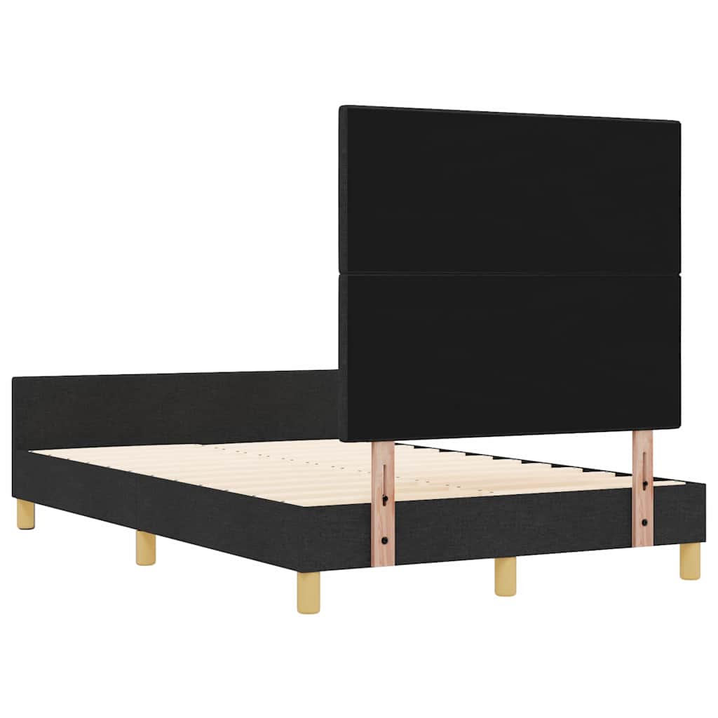 Bedframe met hoofdeinde Zwart 120 x 190 cm Stof