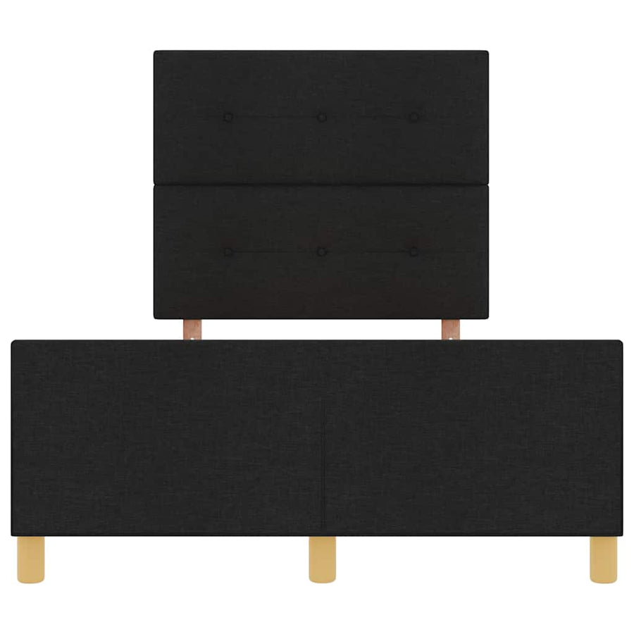 Bedframe met hoofdeinde Zwart 120 x 190 cm Stof