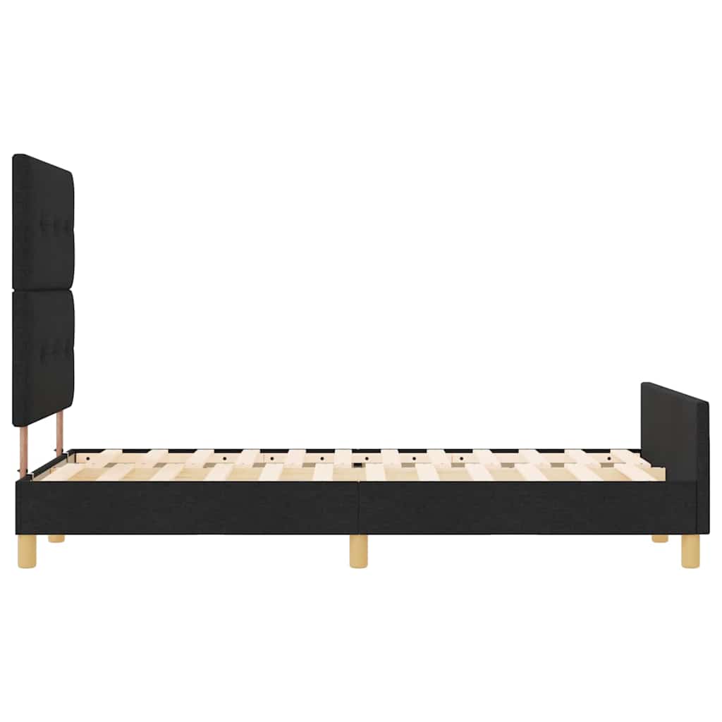 Bedframe met hoofdeinde Zwart 120 x 190 cm Stof