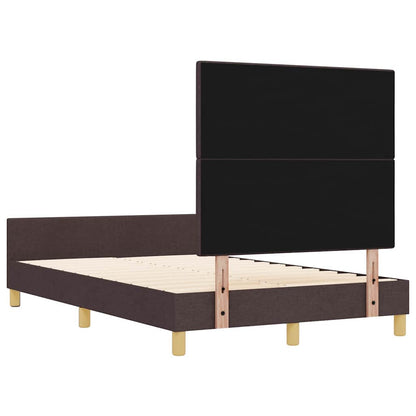 Bedframe met hoofdeinde Donkerbruin 120 x 190 cm Stof