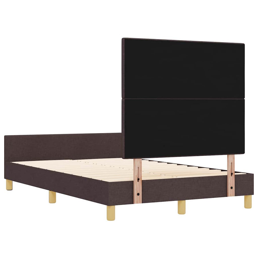 Bedframe met hoofdeinde Donkerbruin 120 x 190 cm Stof