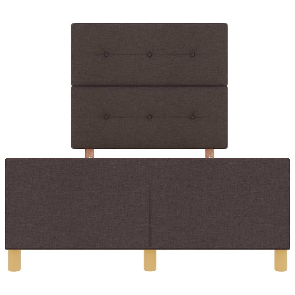 Bedframe met hoofdeinde Donkerbruin 120 x 190 cm Stof