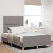Bedframe 120x190 cm stof taupe met hoofdeinde