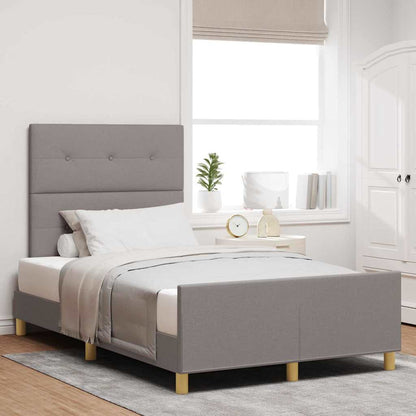 Bedframe Met Hoofdeinde Stof Taupe 120 x 190 cm