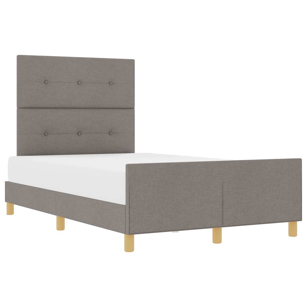 Bedframe Met Hoofdeinde Stof Taupe 120 x 190 cm