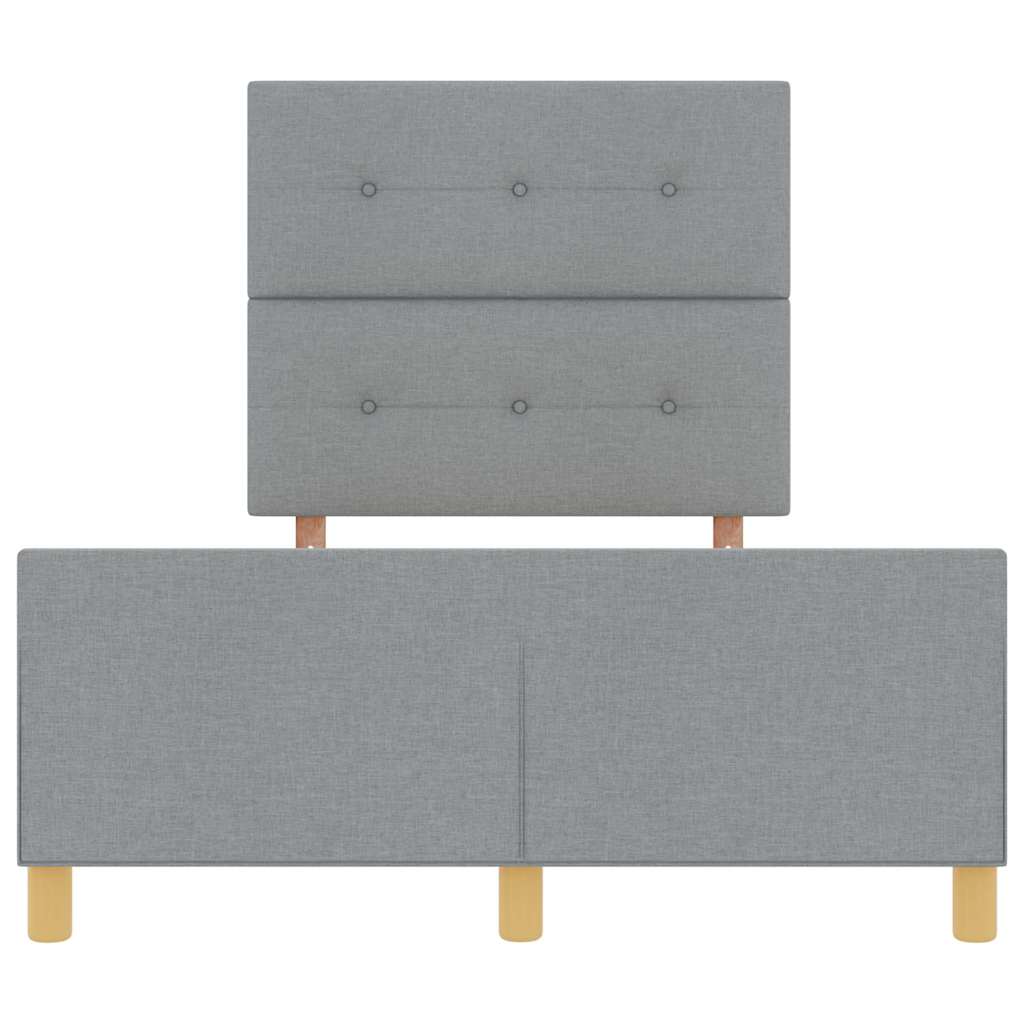 Bedframe met hoofdeinde Lichtgrijs 120 x 200 cm Stof