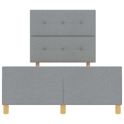 Bedframe met hoofdeinde Lichtgrijs 120 x 200 cm Stof