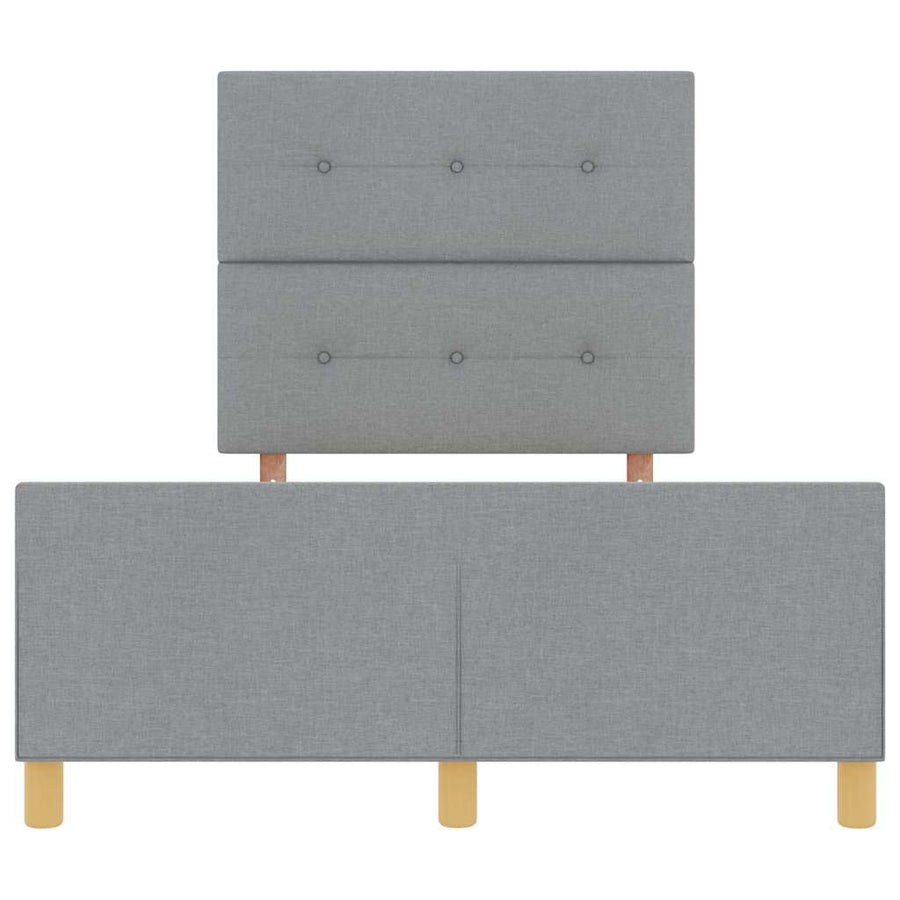 Bedframe met hoofdeinde Lichtgrijs 120 x 200 cm Stof