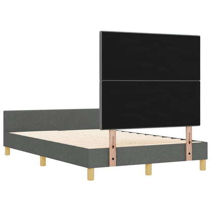 Bedframe met hoofdeinde Donkergrijs 120 x 200 cm Stof