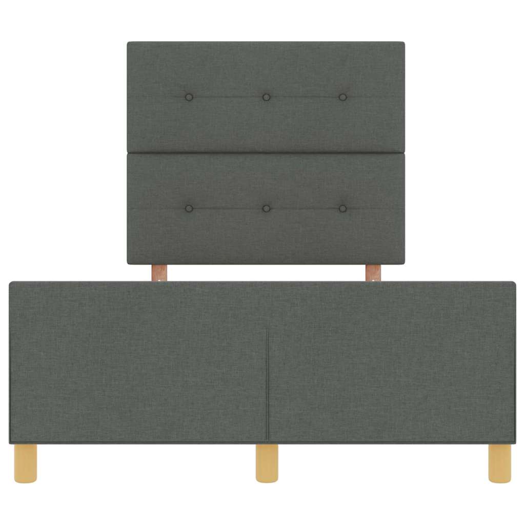 Bedframe met hoofdeinde Donkergrijs 120 x 200 cm Stof