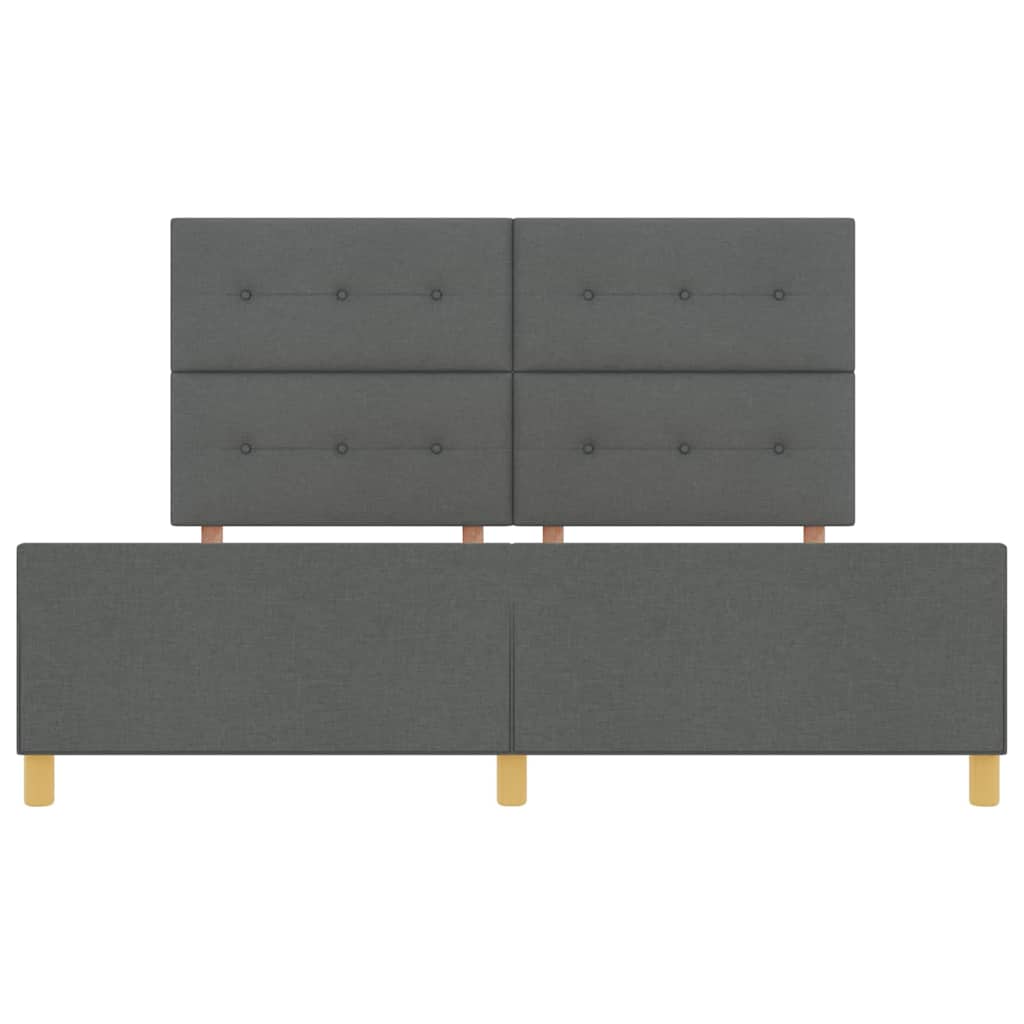 Bedframe met hoofdeinde Donkergrijs 180 x 200 cm Stof