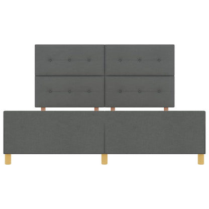 Bedframe met hoofdeinde Donkergrijs 180 x 200 cm Stof