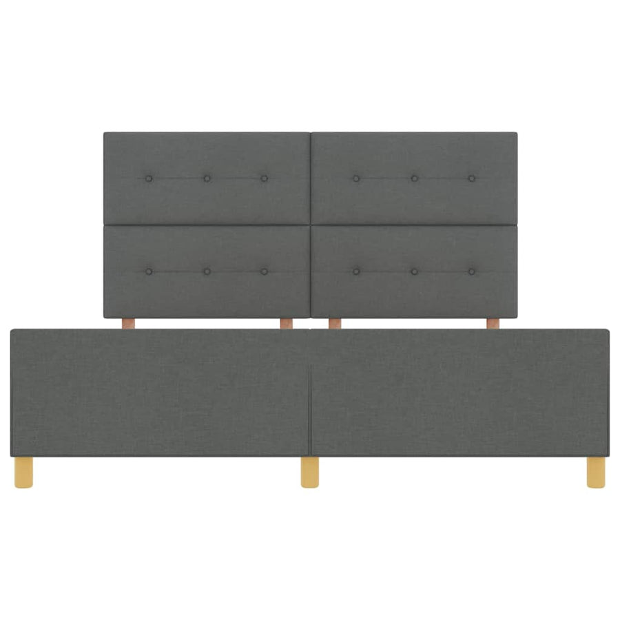 Bedframe met hoofdeinde Donkergrijs 180 x 200 cm Stof