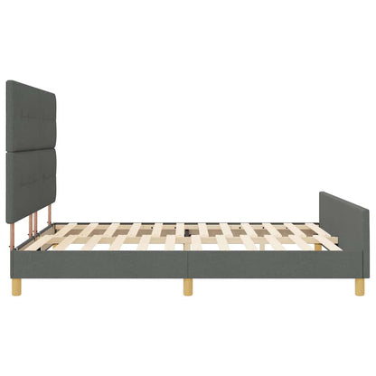 Bedframe met hoofdeinde Donkergrijs 180 x 200 cm Stof