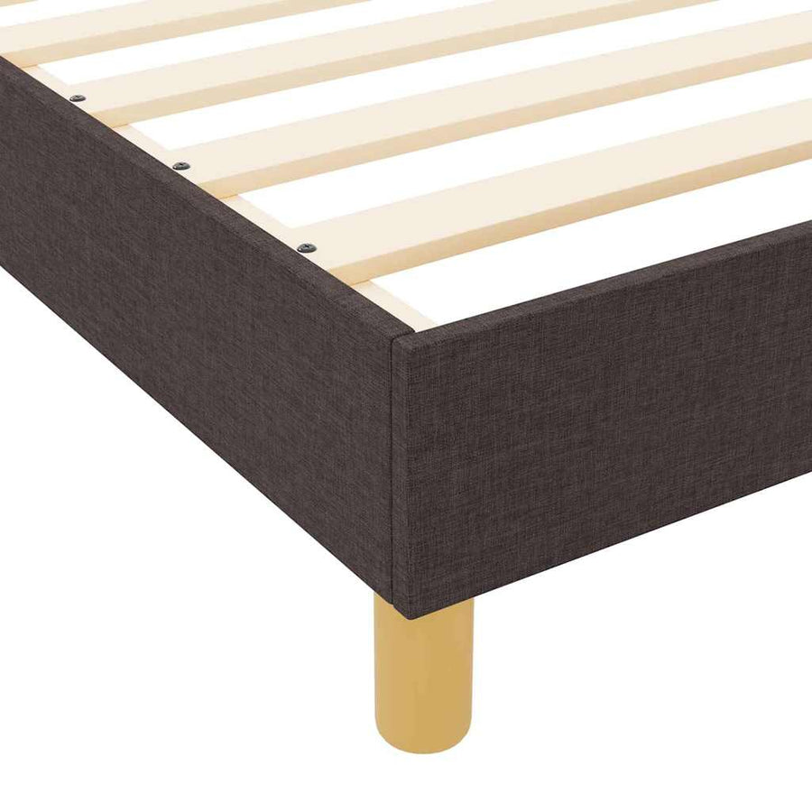 Bedframe met hoofdeinde Donkerbruin 180 x 200 cm Stof