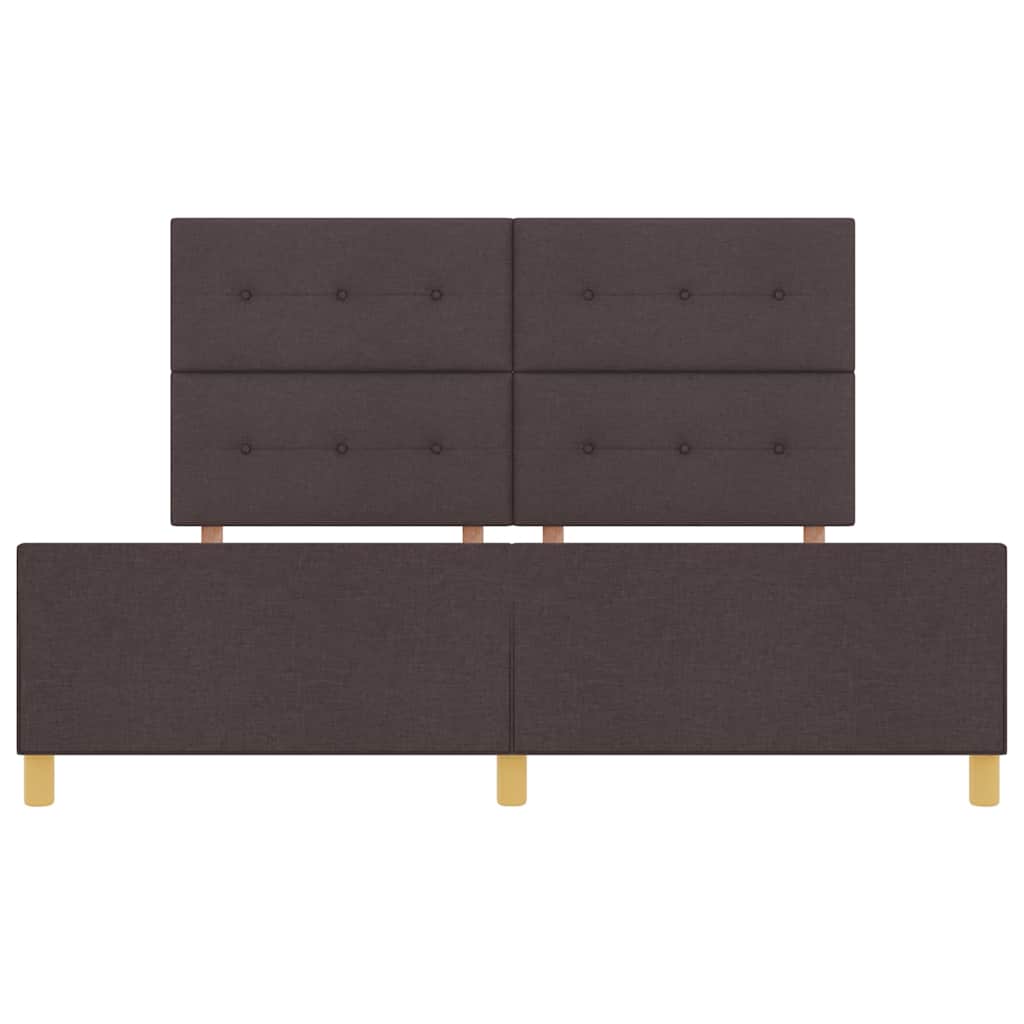 Bedframe met hoofdeinde Donkerbruin 180 x 200 cm Stof