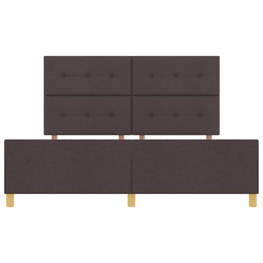 Bedframe met hoofdeinde Donkerbruin 180 x 200 cm Stof