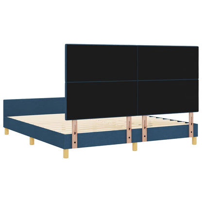 Bedframe met hoofdeinde Blauw 180 x 200 cm Stof