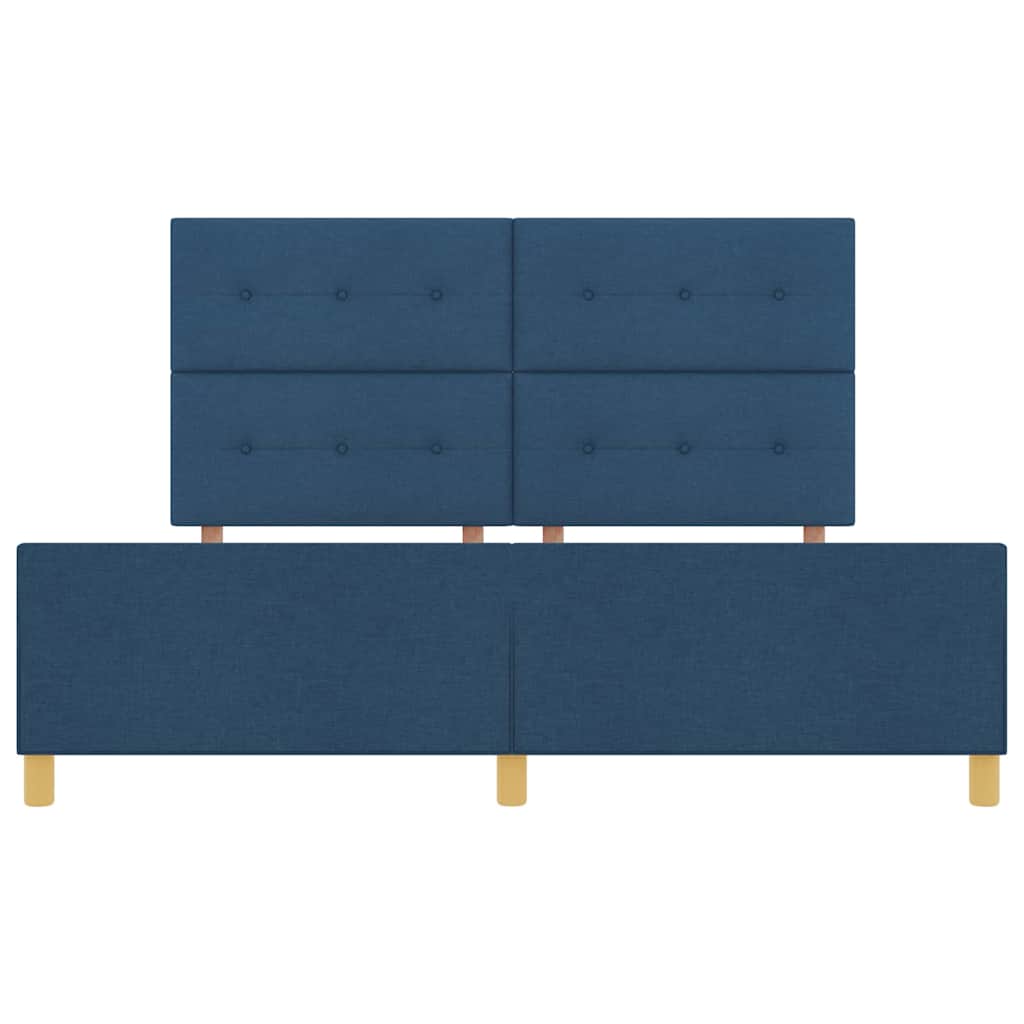 Bedframe met hoofdeinde Blauw 180 x 200 cm Stof