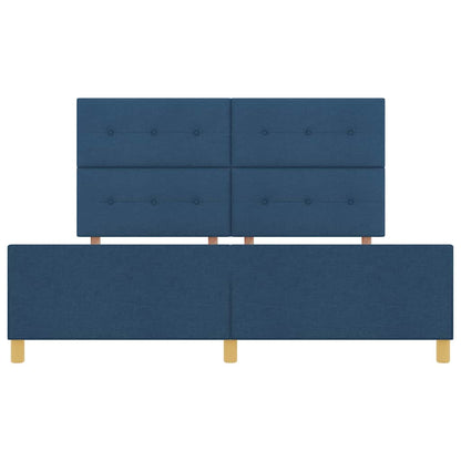 Bedframe met hoofdeinde Blauw 180 x 200 cm Stof