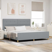 Bedframe lichtgrijs 200x200 cm stof