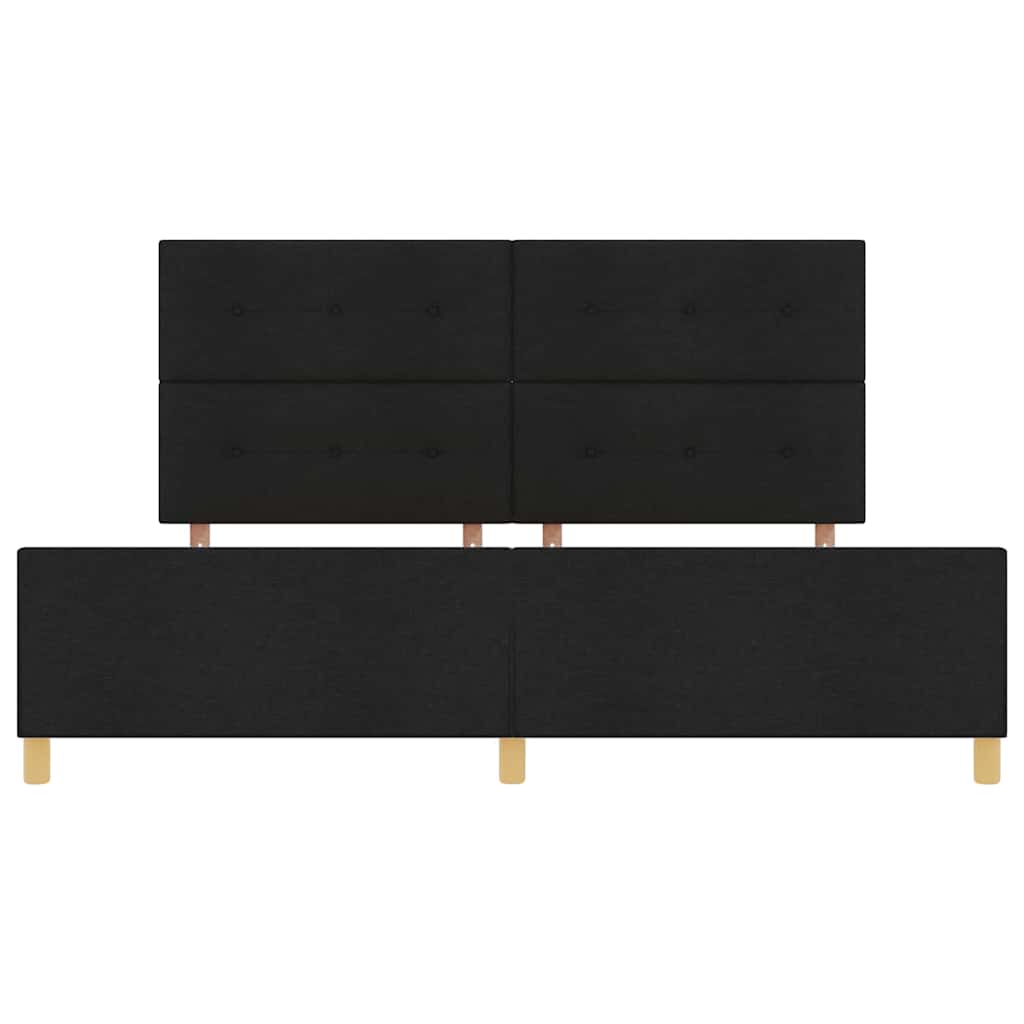Bedframe met hoofdeinde Zwart 200 x 200 cm Stof