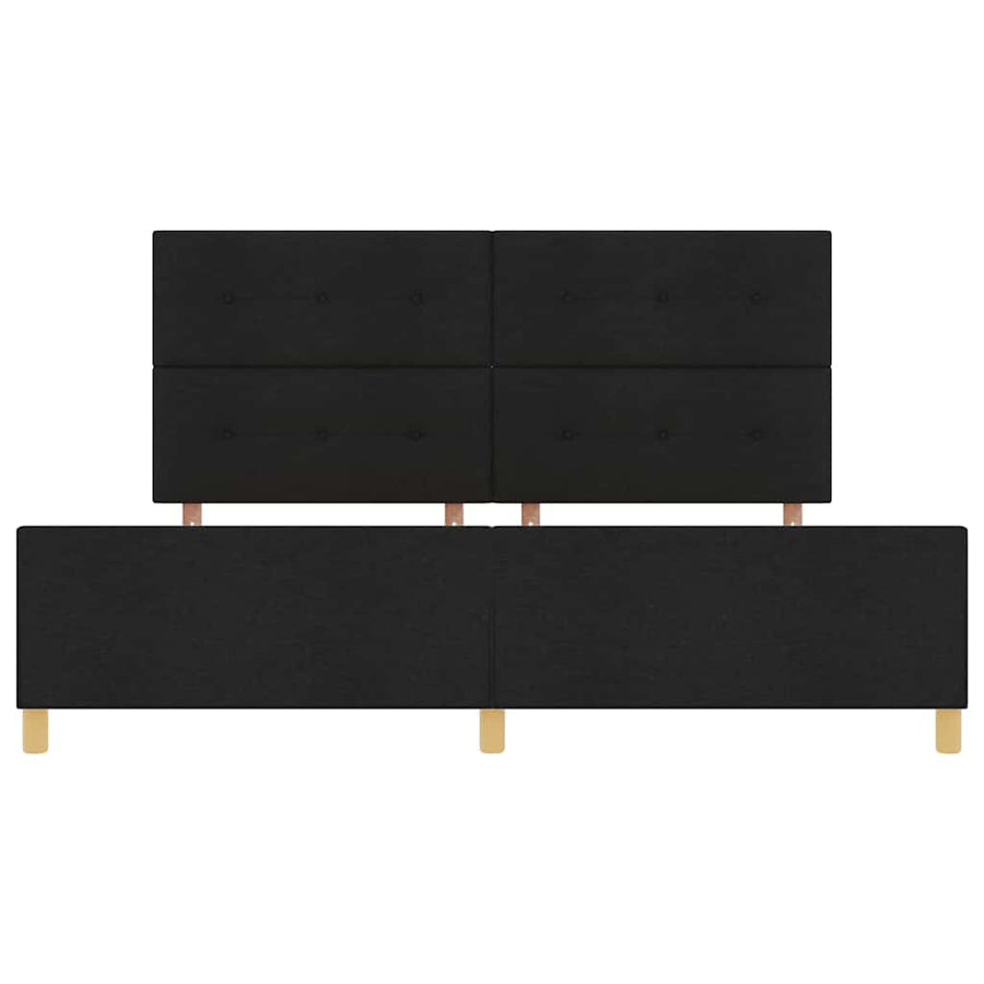 Bedframe met hoofdeinde Zwart 200 x 200 cm Stof