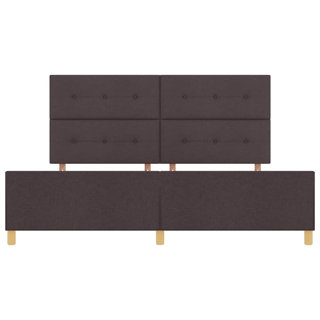 Bedframe met hoofdeinde Donkerbruin 200 x 200 cm Stof