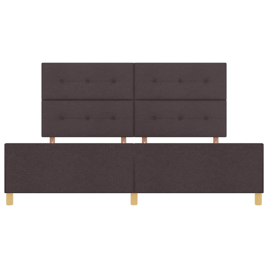 Bedframe met hoofdeinde Donkerbruin 200 x 200 cm Stof