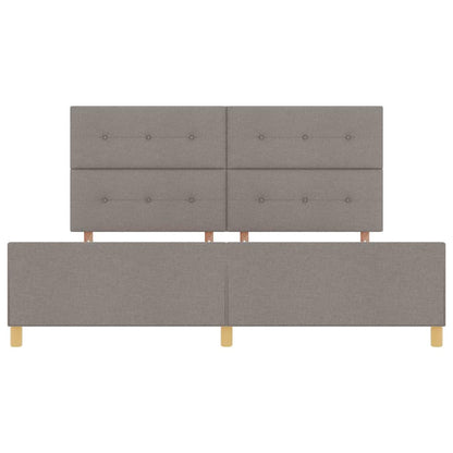 Bedframe met hoofdeinde Taupe 200 x 200 cm Stof