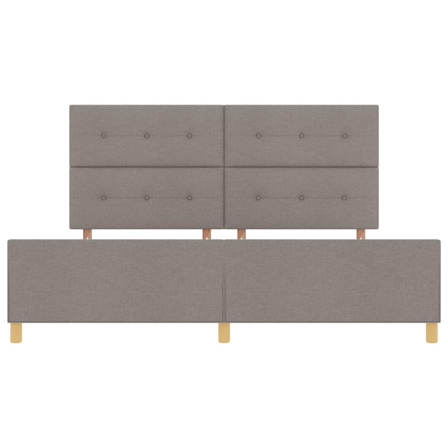 Bedframe met hoofdeinde Taupe 200 x 200 cm Stof