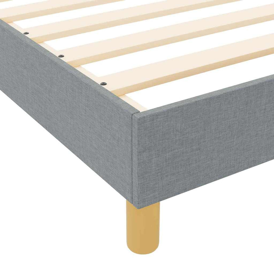 Bedframe met hoofdeinde Lichtgrijs 80 x 200 cm Stof