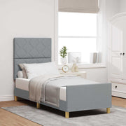 Bedframe 80x200 cm lichtgrijs stof