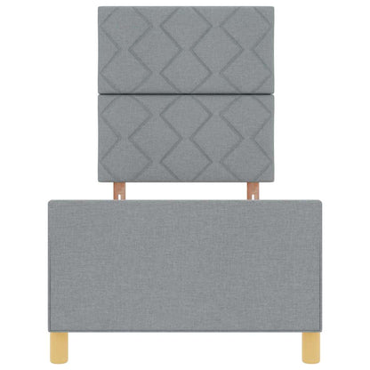 Bedframe met hoofdeinde Lichtgrijs 80 x 200 cm Stof