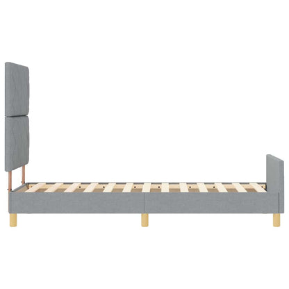 Bedframe met hoofdeinde Lichtgrijs 80 x 200 cm Stof