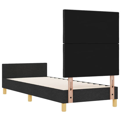 Bedframe met hoofdeinde Zwart 80 x 200 cm Stof