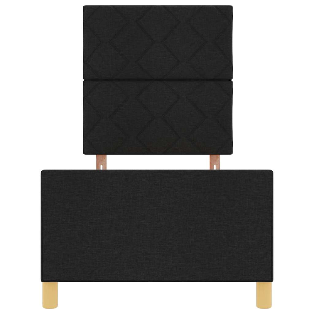 Bedframe met hoofdeinde Zwart 80 x 200 cm Stof