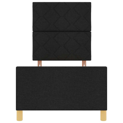 Bedframe met hoofdeinde Zwart 80 x 200 cm Stof