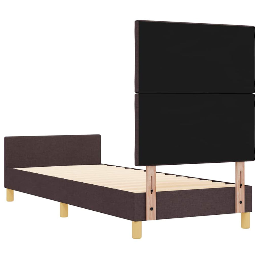 Bedframe met hoofdeinde Donkerbruin 80 x 200 cm Stof