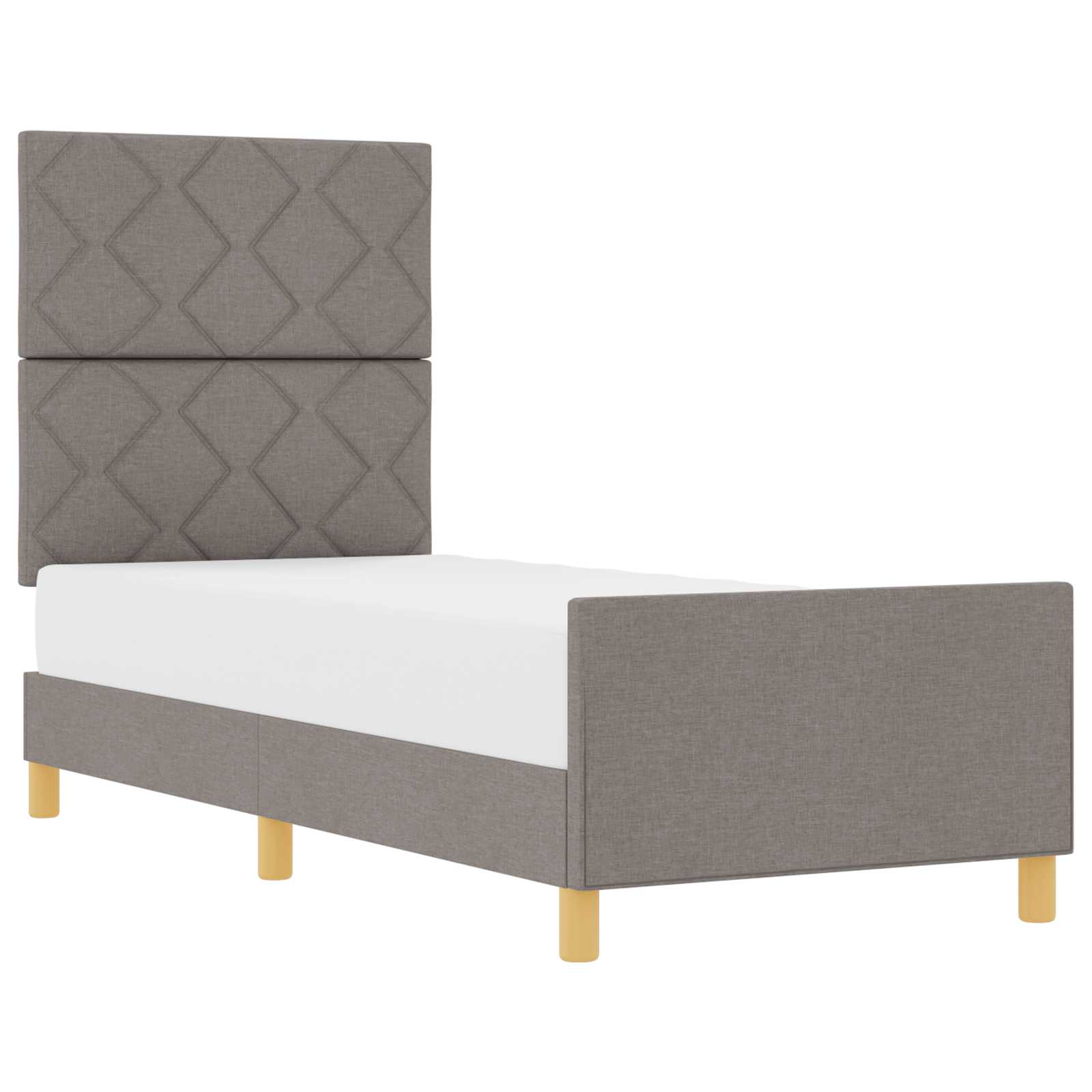 Bedframe met hoofdeinde Taupe 80 x 200 cm Stof