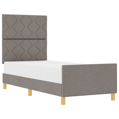 Bedframe met hoofdeinde Taupe 80 x 200 cm Stof