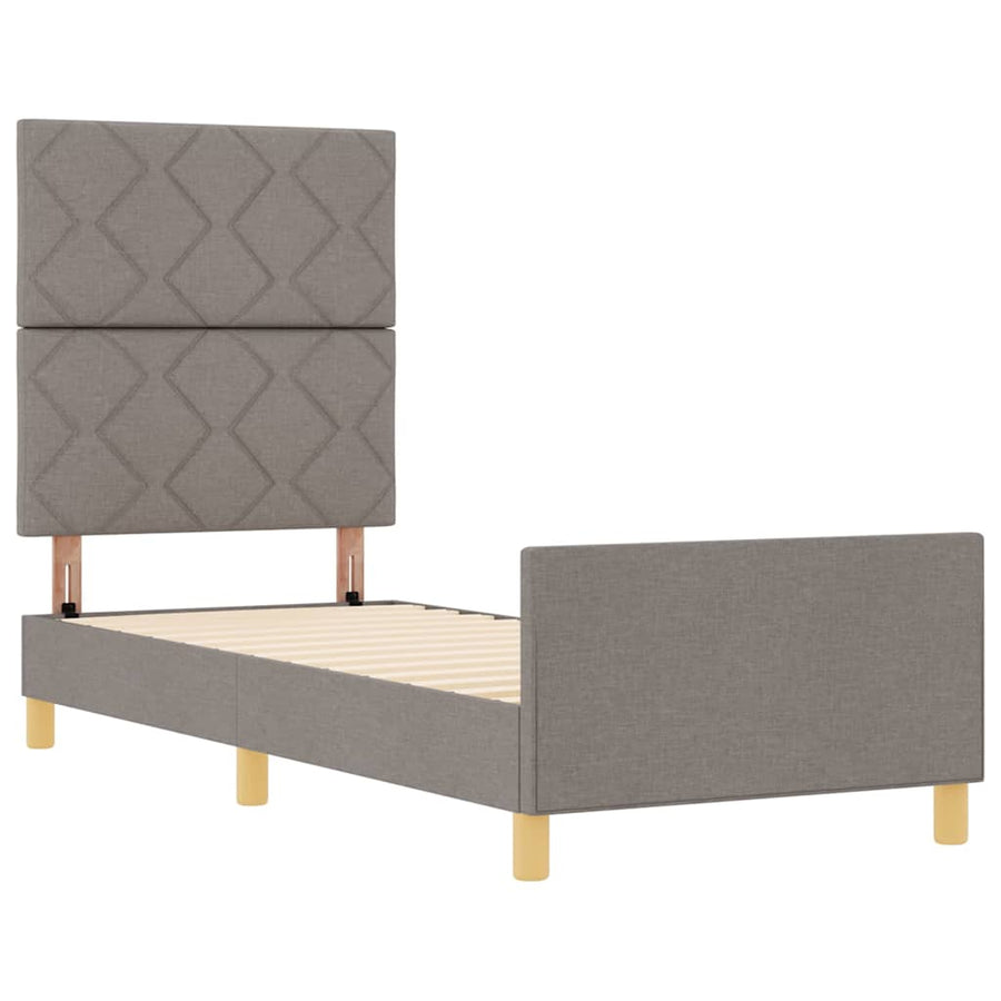 Bedframe met hoofdeinde Taupe 80 x 200 cm Stof
