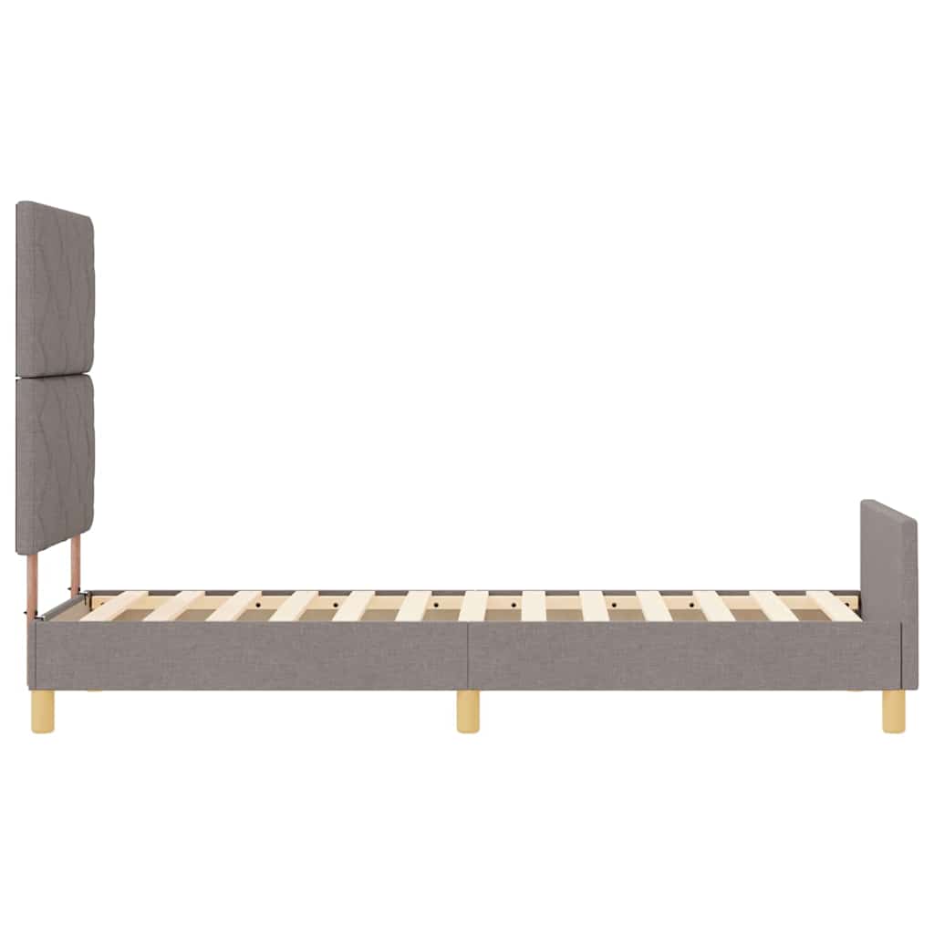 Bedframe met hoofdeinde Taupe 80 x 200 cm Stof